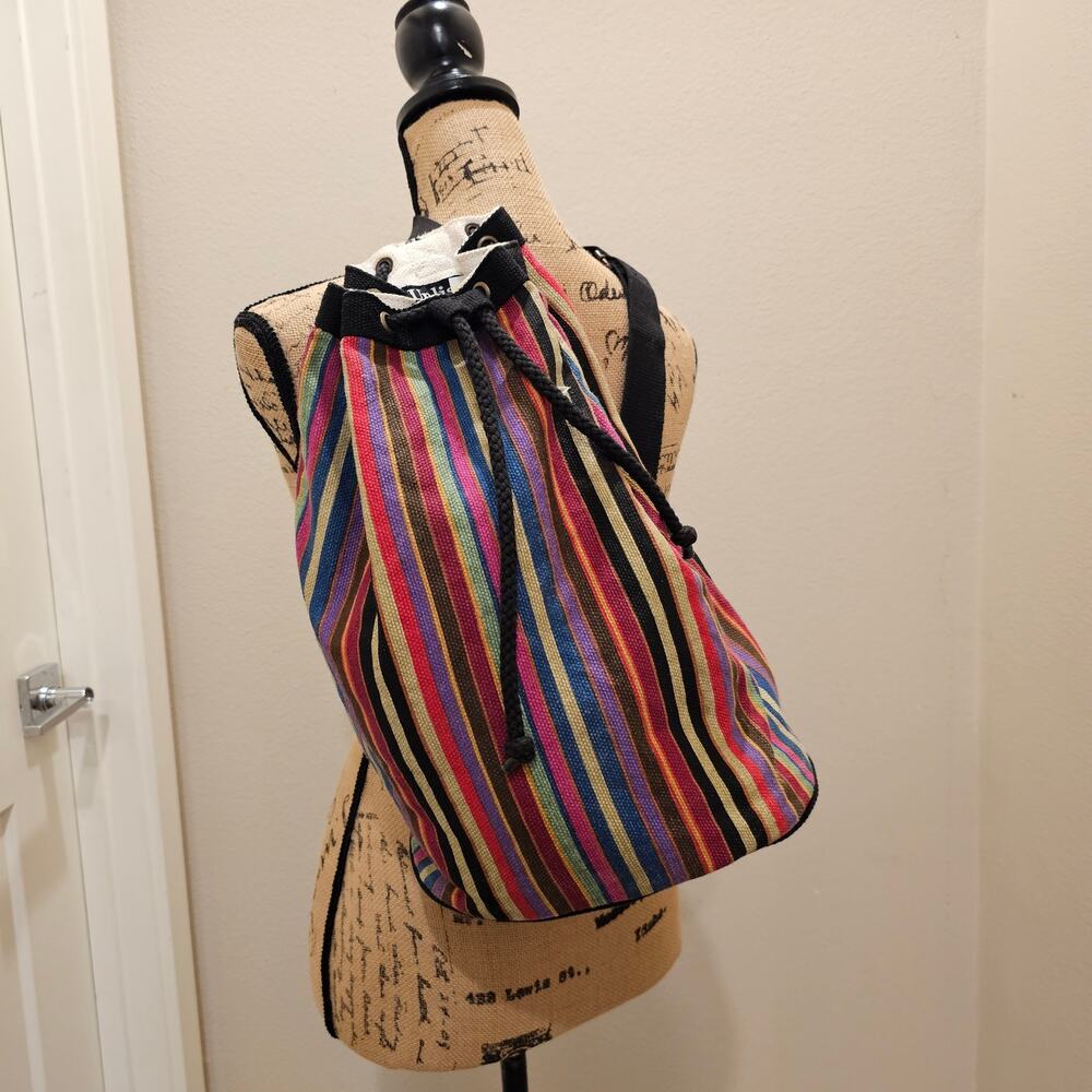 Unlisted Striped  Boho Backpack